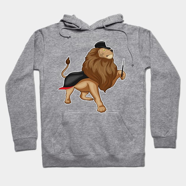 Lion Magician Magic wand Hoodie by Markus Schnabel